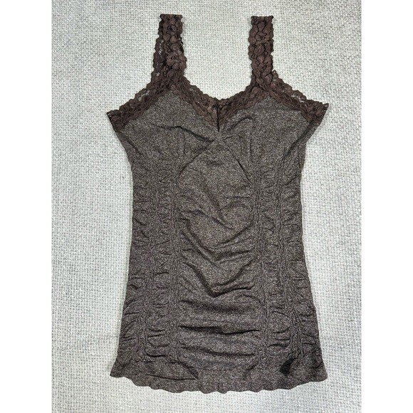 M. Rena Tops - M Rena Cami Womens O/S Tank Top Lace Trim Coquette Bella Swan Y2K Made in USA
